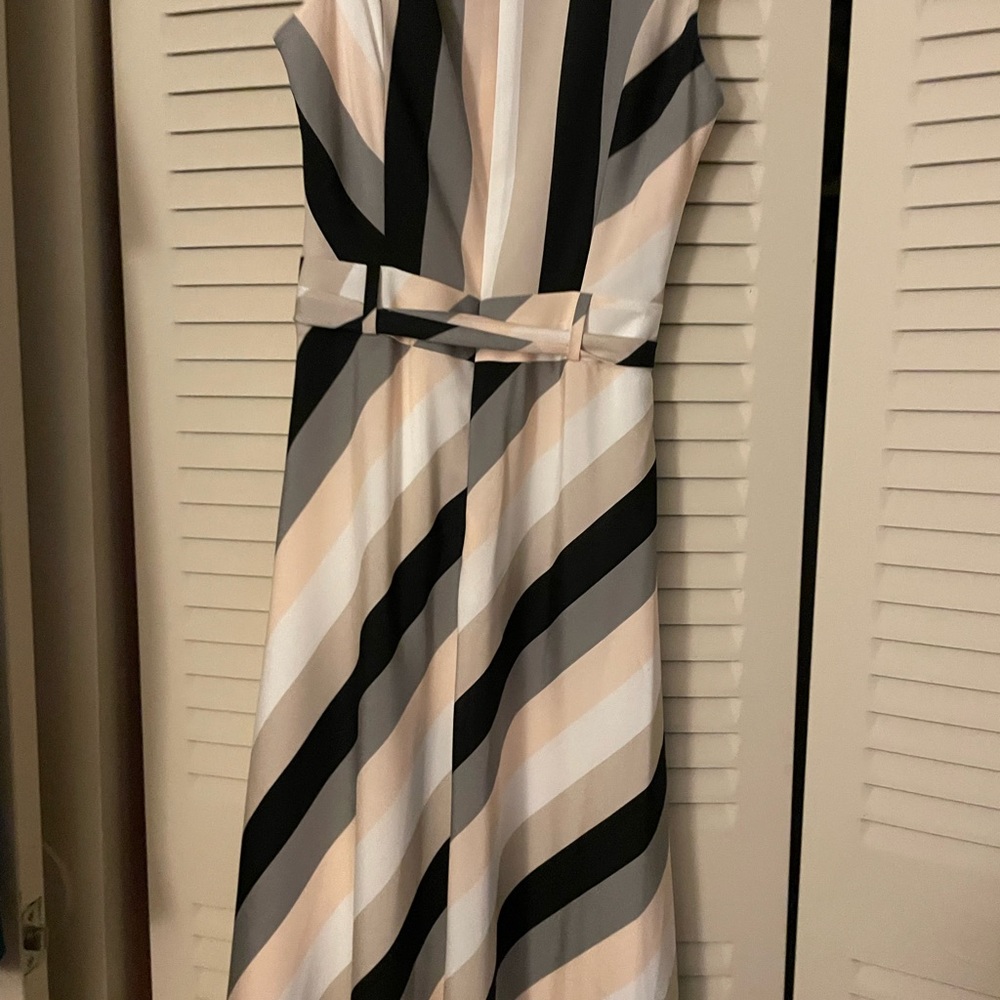 NWT: Calvin Klein Asymmetrical Strip Dress - Picture 5 of 8